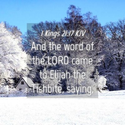 Picture 04 - 1 Kings 21:17 KJV - And the word of the LORD came to Elijah the - Bible Verse Picture