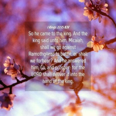Picture 04 - 1 Kings 22:15 KJV - So he came to the king. And the king said unto - Bible Verse Picture