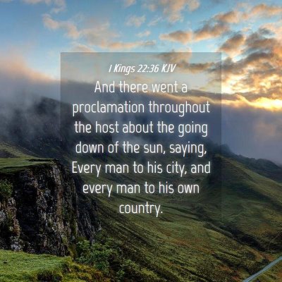 Picture 04 - 1 Kings 22:36 KJV - And there went a proclamation throughout the host - Bible Verse Picture