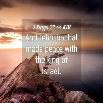Picture 04 - 1 Kings 22:44 KJV - And Jehoshaphat made peace with the king of - Bible Verse Picture