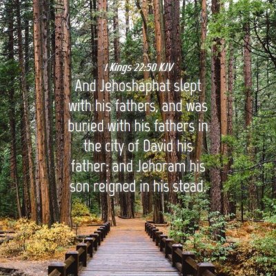 Picture 04 - 1 Kings 22:50 KJV - And Jehoshaphat slept with his fathers, and was - Bible Verse Picture