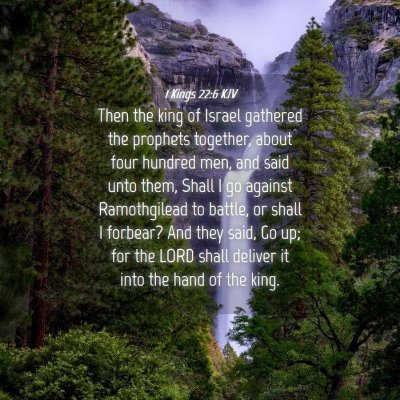 Picture 04 - 1 Kings 22:6 KJV - Then the king of Israel gathered the prophets - Bible Verse Picture