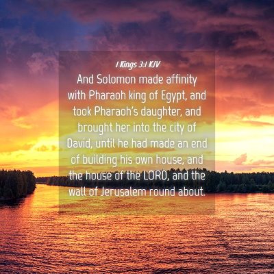 Picture 04 - 1 Kings 3:1 KJV - And Solomon made affinity with Pharaoh king of - Bible Verse Picture