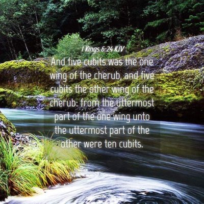 Picture 04 - 1 Kings 6:24 KJV - And five cubits was the one wing of the cherub, - Bible Verse Picture
