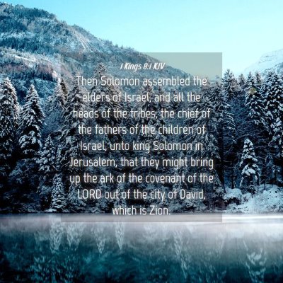 Picture 04 - 1 Kings 8:1 KJV - Then Solomon assembled the elders of Israel, and - Bible Verse Picture