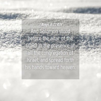 Picture 04 - 1 Kings 8:22 KJV - And Solomon stood before the altar of the LORD in - Bible Verse Picture