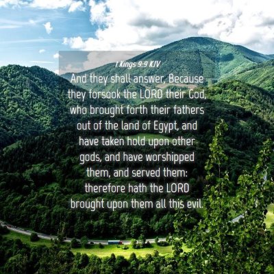 Picture 04 - 1 Kings 9:9 KJV - And they shall answer, Because they forsook the - Bible Verse Picture