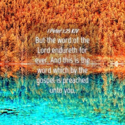 Picture 04 - 1 Peter 1:25 KJV - But the word of the Lord endureth for ever. And - Bible Verse Picture