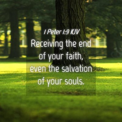 Picture 04 - 1 Peter 1:9 KJV - Receiving the end of your faith, even the - Bible Verse Picture
