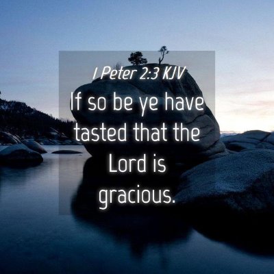 Picture 04 - 1 Peter 2:3 KJV - If so be ye have tasted that the Lord is - Bible Verse Picture