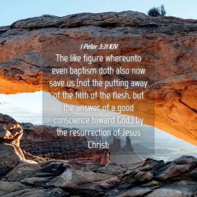 Picture 04 - 1 Peter 3:21 KJV - The like figure whereunto even baptism doth also - Bible Verse Picture