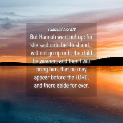 Picture 04 - 1 Samuel 1:22 KJV - But Hannah went not up; for she said unto her - Bible Verse Picture