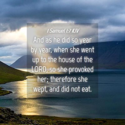 Picture 04 - 1 Samuel 1:7 KJV - And as he did so year by year, when she went up - Bible Verse Picture