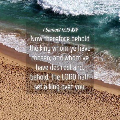 Picture 04 - 1 Samuel 12:13 KJV - Now therefore behold the king whom ye have - Bible Verse Picture