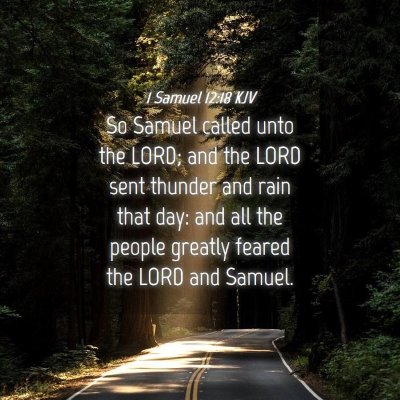 Picture 04 - 1 Samuel 12:18 KJV - So Samuel called unto the LORD; and the LORD sent - Bible Verse Picture