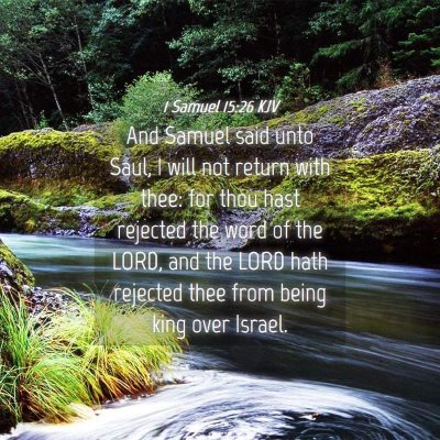 Picture 04 - 1 Samuel 15:26 KJV - And Samuel said unto Saul, I will not return with - Bible Verse Picture
