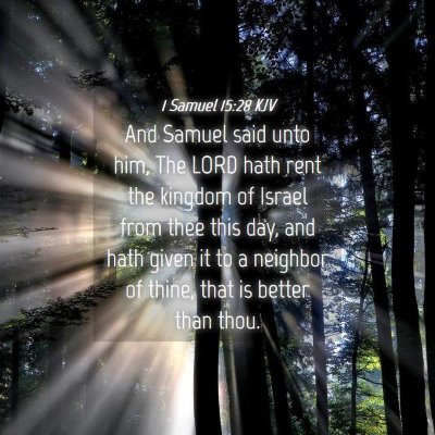 Picture 04 - 1 Samuel 15:28 KJV - And Samuel said unto him, The LORD hath rent the - Bible Verse Picture