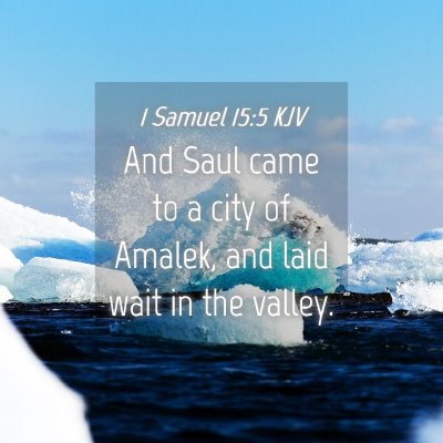 Picture 04 - 1 Samuel 15:5 KJV - And Saul came to a city of Amalek, and laid wait - Bible Verse Picture
