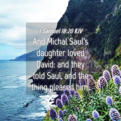 Picture 04 - 1 Samuel 18:20 KJV - And Michal Saul's daughter loved David: and they - Bible Verse Picture