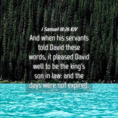 Picture 04 - 1 Samuel 18:26 KJV - And when his servants told David these words, it - Bible Verse Picture