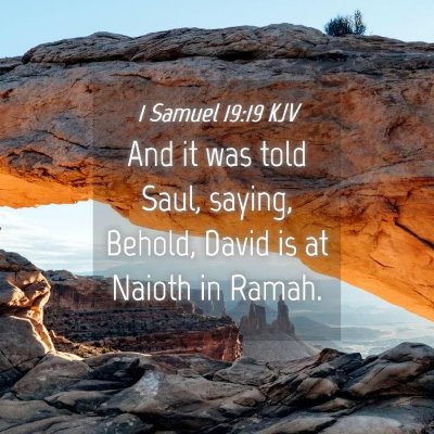 Picture 04 - 1 Samuel 19:19 KJV - And it was told Saul, saying, Behold, David is at - Bible Verse Picture