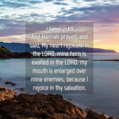 Picture 04 - 1 Samuel 2:1 KJV - And Hannah prayed, and said, My heart rejoiceth - Bible Verse Picture