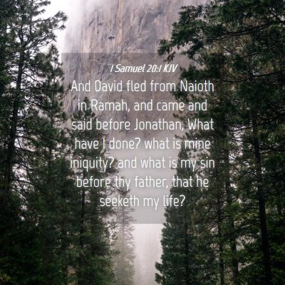 Picture 04 - 1 Samuel 20:1 KJV - And David fled from Naioth in Ramah, and came and - Bible Verse Picture