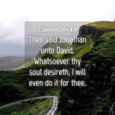 Picture 04 - 1 Samuel 20:4 KJV - Then said Jonathan unto David, Whatsoever thy - Bible Verse Picture