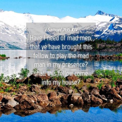 Picture 04 - 1 Samuel 21:15 KJV - Have I need of mad men, that ye have brought this - Bible Verse Picture