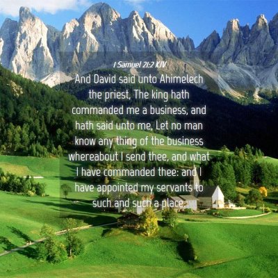 Picture 04 - 1 Samuel 21:2 KJV - And David said unto Ahimelech the priest, The - Bible Verse Picture