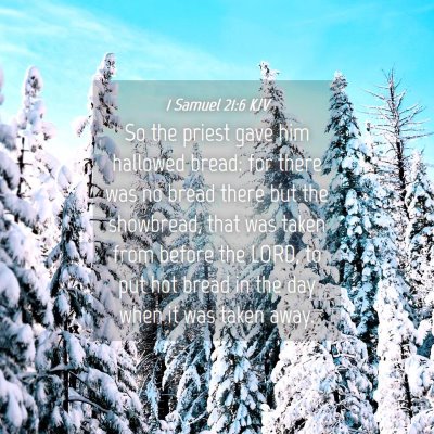 Picture 04 - 1 Samuel 21:6 KJV - So the priest gave him hallowed bread: for there - Bible Verse Picture