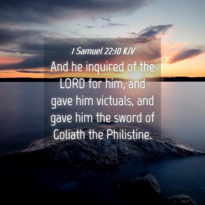 Picture 04 - 1 Samuel 22:10 KJV - And he inquired of the LORD for him, and gave him - Bible Verse Picture
