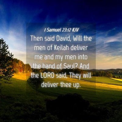 Picture 04 - 1 Samuel 23:12 KJV - Then said David, Will the men of Keilah deliver - Bible Verse Picture