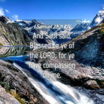 Picture 04 - 1 Samuel 23:21 KJV - And Saul said, Blessed be ye of the LORD; for ye - Bible Verse Picture
