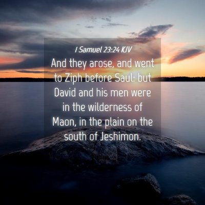 Picture 04 - 1 Samuel 23:24 KJV - And they arose, and went to Ziph before Saul: but - Bible Verse Picture