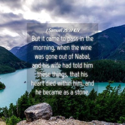 Picture 04 - 1 Samuel 25:37 KJV - But it came to pass in the morning, when the wine - Bible Verse Picture