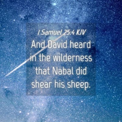 Picture 04 - 1 Samuel 25:4 KJV - And David heard in the wilderness that Nabal did - Bible Verse Picture