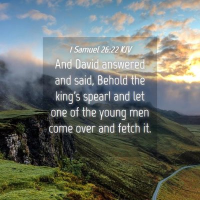 Picture 04 - 1 Samuel 26:22 KJV - And David answered and said, Behold the king's - Bible Verse Picture