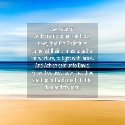 Picture 04 - 1 Samuel 28:1 KJV - And it came to pass in those days, that the - Bible Verse Picture