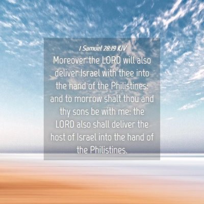 Picture 04 - 1 Samuel 28:19 KJV - Moreover the LORD will also deliver Israel with - Bible Verse Picture
