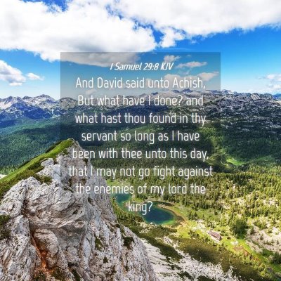 Picture 04 - 1 Samuel 29:8 KJV - And David said unto Achish, But what have I done? - Bible Verse Picture