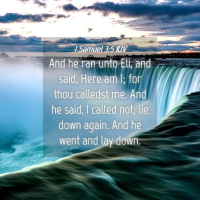 Picture 04 - 1 Samuel 3:5 KJV - And he ran unto Eli, and said, Here am I; for - Bible Verse Picture