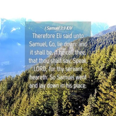 Picture 04 - 1 Samuel 3:9 KJV - Therefore Eli said unto Samuel, Go, lie down: and - Bible Verse Picture