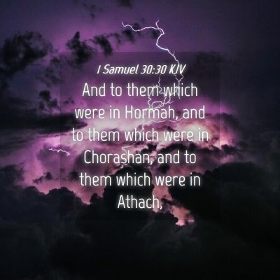 Picture 04 - 1 Samuel 30:30 KJV - And to them which were in Hormah, and to them - Bible Verse Picture