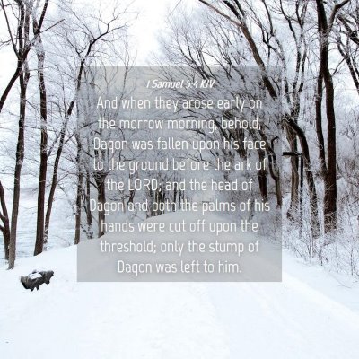 Picture 04 - 1 Samuel 5:4 KJV - And when they arose early on the morrow morning, - Bible Verse Picture