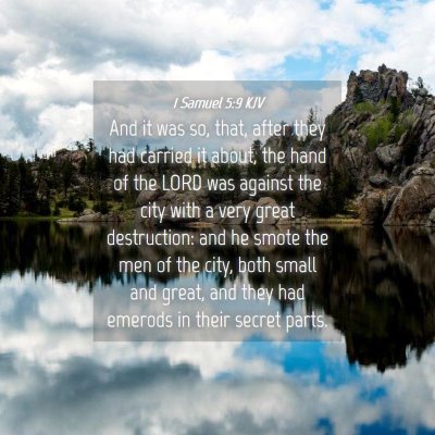 Picture 04 - 1 Samuel 5:9 KJV - And it was so, that, after they had carried it - Bible Verse Picture