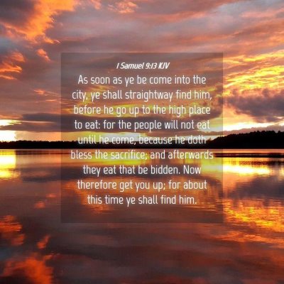 Picture 04 - 1 Samuel 9:13 KJV - As soon as ye be come into the city, ye shall - Bible Verse Picture