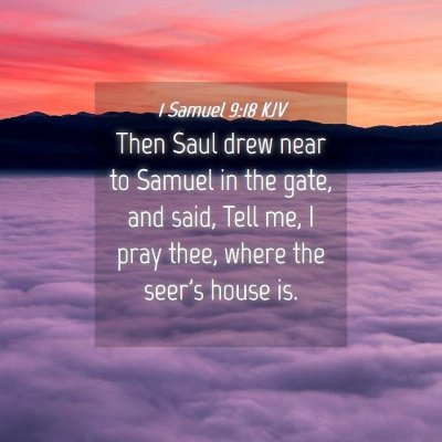 Picture 04 - 1 Samuel 9:18 KJV - Then Saul drew near to Samuel in the gate, and - Bible Verse Picture