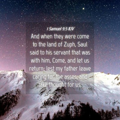 Picture 04 - 1 Samuel 9:5 KJV - And when they were come to the land of Zuph, Saul - Bible Verse Picture