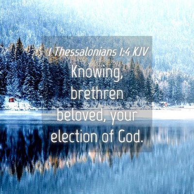 Picture 04 - 1 Thessalonians 1:4 KJV - Knowing, brethren beloved, your election of - Bible Verse Picture